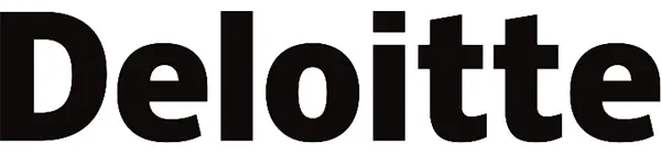 Logo von Deloitte mit Schriftzug des Unternehmens als Application-Management-Kunde der AM