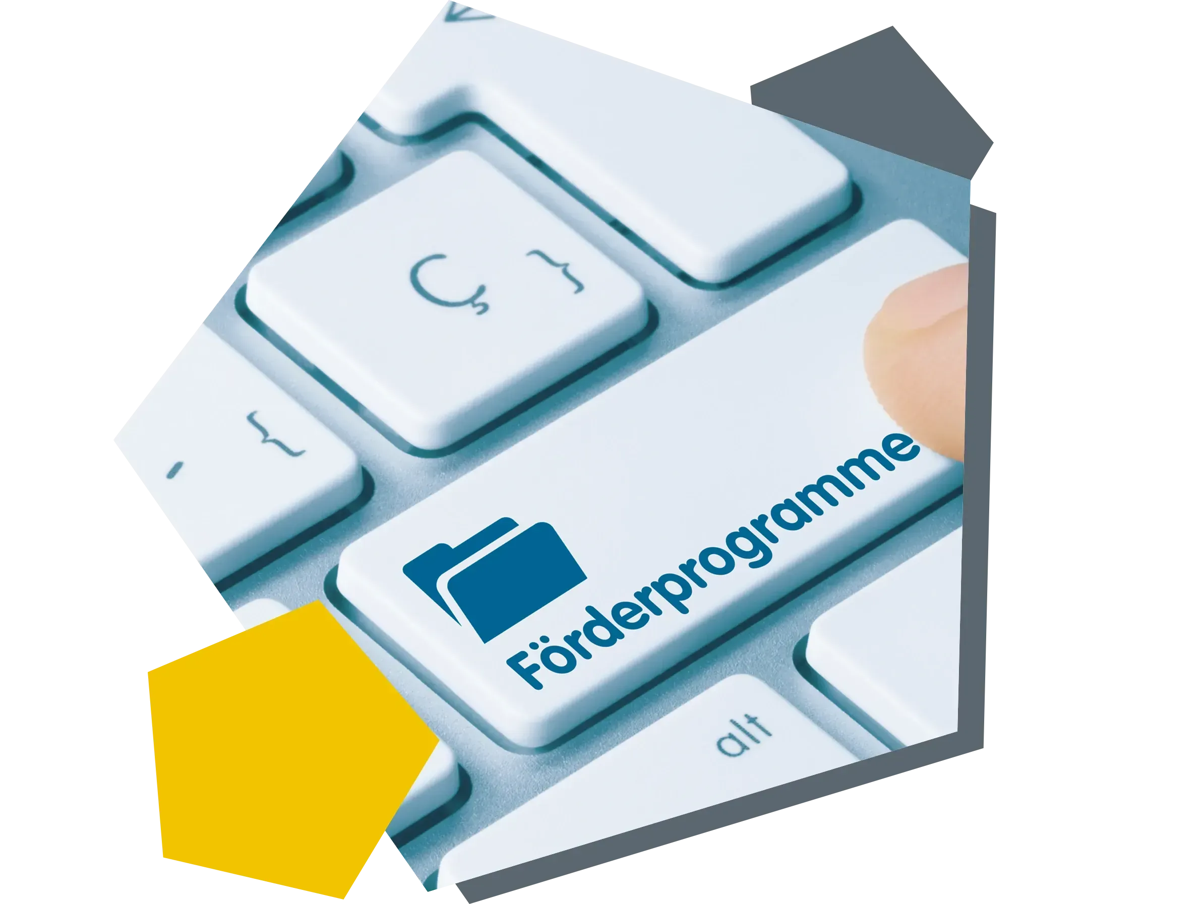 Funding programmes Application help Finger presses a button labelled Support Programmes