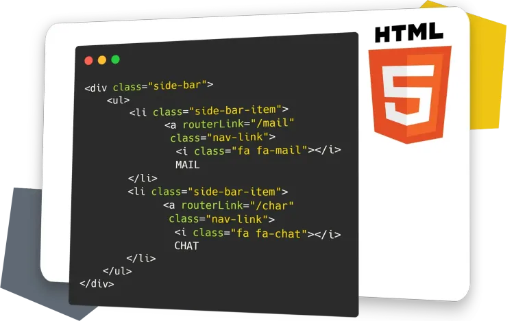 Strapi PageBuilder HTML HTML element as a content module for the page builder, symbolized by the HTML5 logo