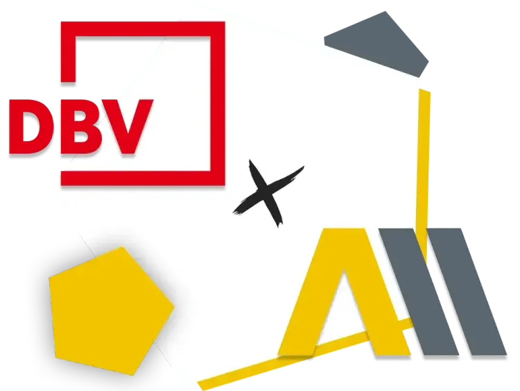 rotes Logo vom Deutschen Beton- und Bautechnik-Verein e.V. und das gelb-graue Logo der AM GmbH.