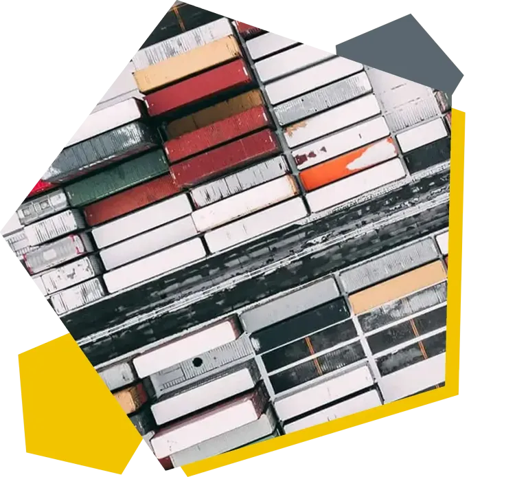 Docker environment for applications in containers Container management illustrated by numerous containers in a dock