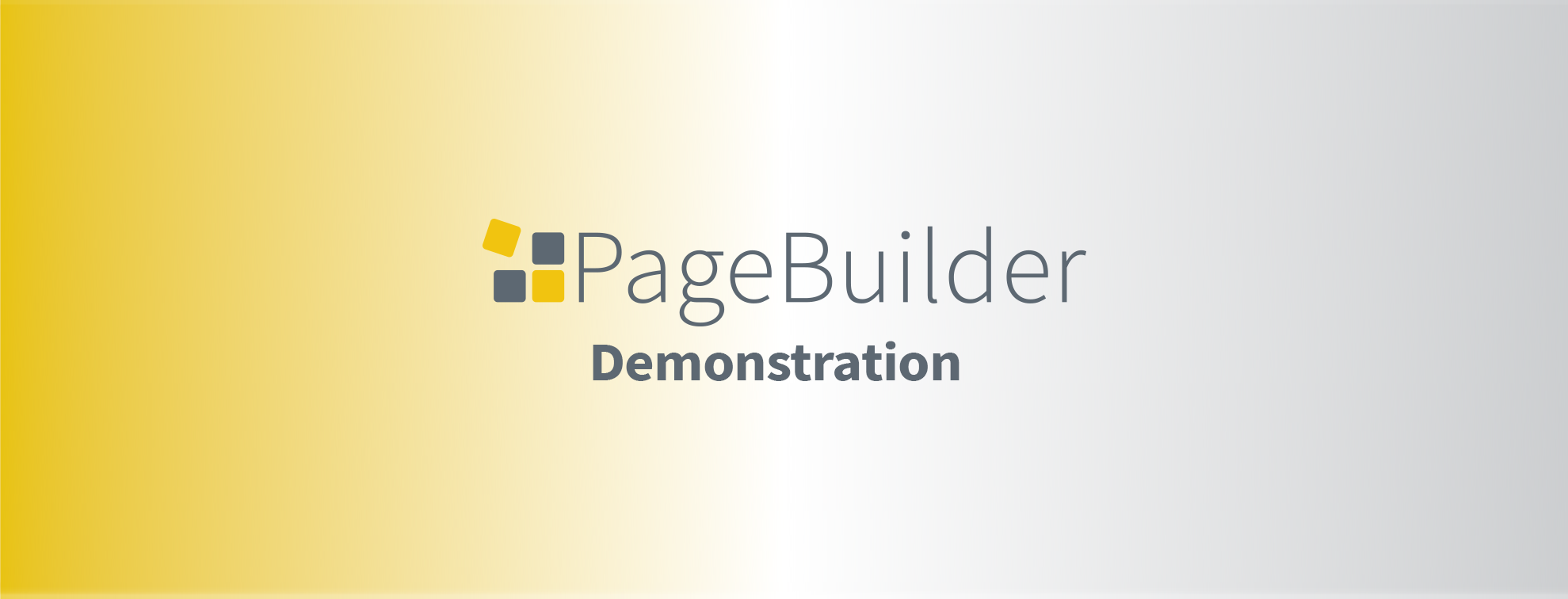 PageBuilder for Strapi Logo with lettering Demonstration and colour gradient left and right.