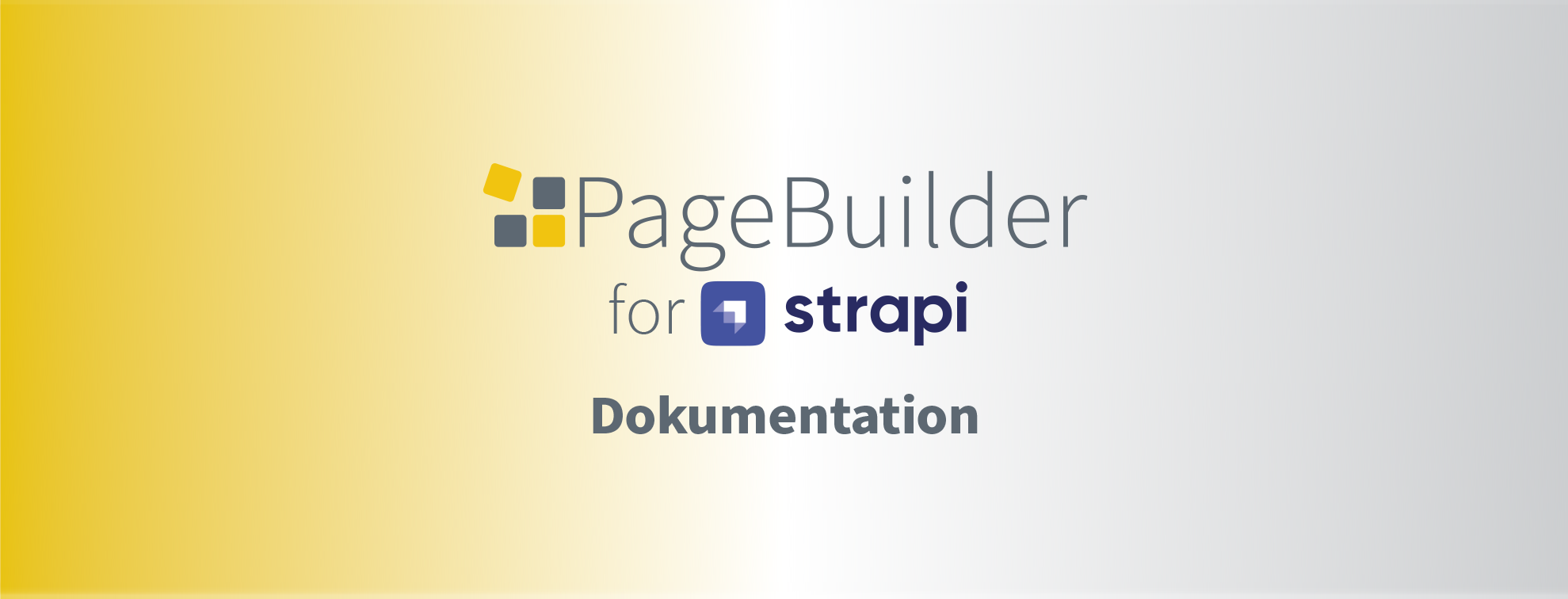 Das PageBuilder-Logo in der Mitte mit Schriftzug Dokumentation und Farbverlauf.