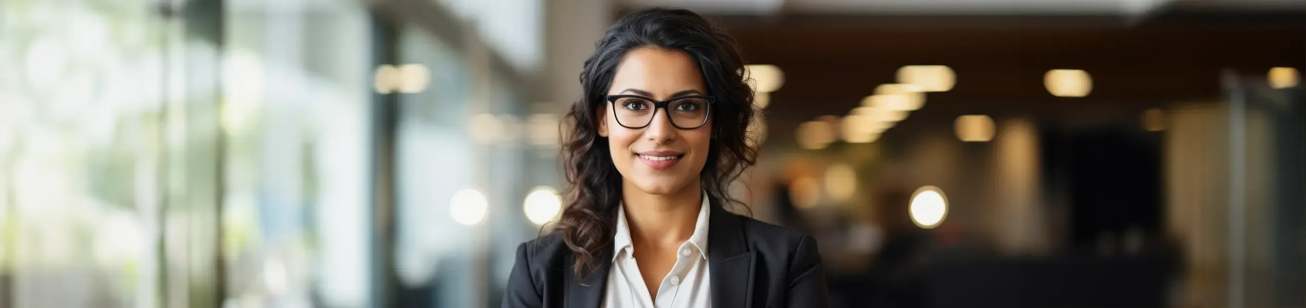Mitarbeiterin in den Büroräumen repräsentiert die 4sConsult GmbH