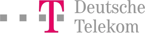Logo der Deutschen Telekom mit dem Magenta T und grauen Würfeln